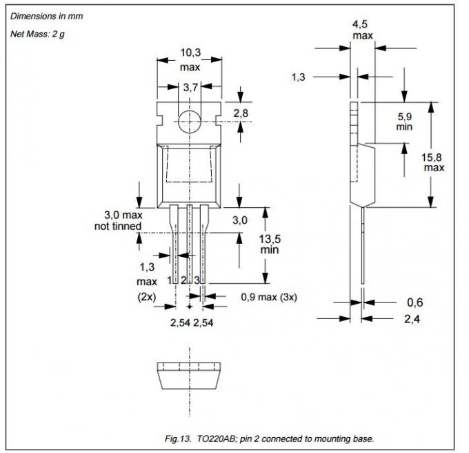 BT151-500R N Channel MOS FET NPN Epitaxial Silicon Transistor 3 Pin ...
