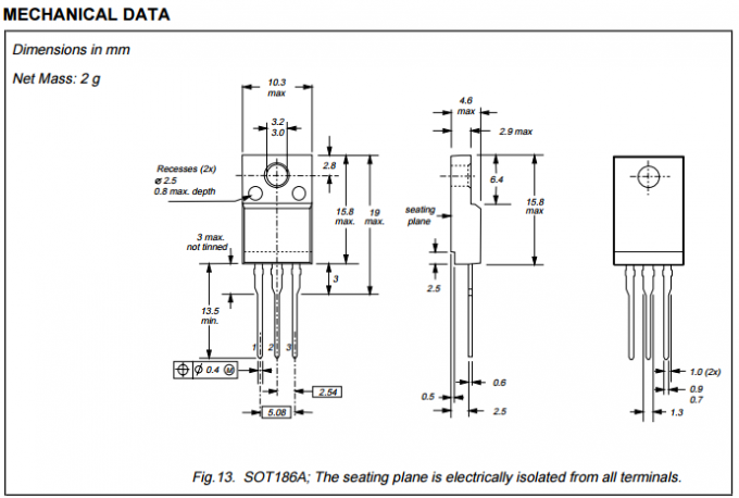 BT139X-600E Triacs sensitive gate single integrated circuit chip in ...