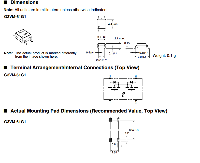 G3VM61G1 Programmable IC Chips MOS FET Relays bridge rectifier circuit