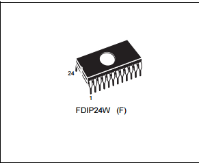 Puce Mémoire EPROM Eurotechnique ET2732Q - 4Kx8Bit - DIP-24 - UV Effaçable - Occasion