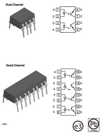 Ilq2 ILQ2 Integrated Circuit Chip Optocoupler , Phototransistor Output