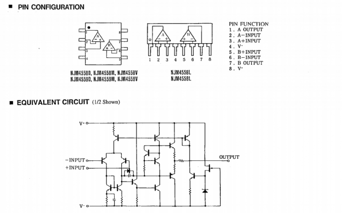 Njm4560l схема усилителя