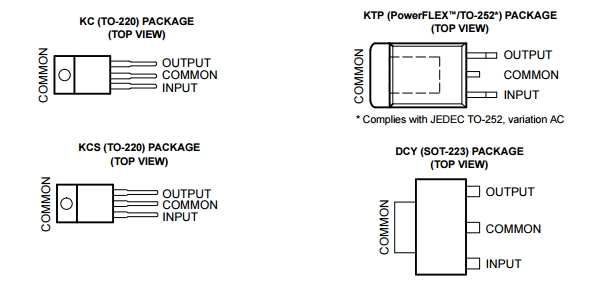 UA78M05CKTPR Integrated Circuit Chip POSITIVE-VOLTAGE REGULATORS