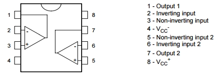 LM258P Integrated Circuit Chip LOW POWER DUAL OPERATIONAL AMPLIFIERS
